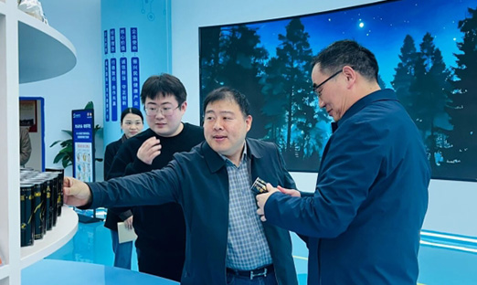 沉庆市渝中区汗青文化街区管委会党组成员、副主任陈迪兵一行莅临安徽米乐集团生物调查互换